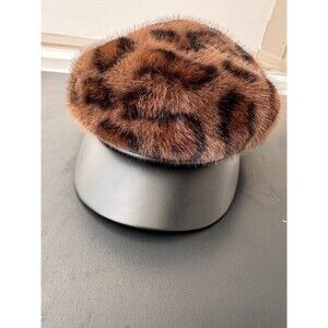House of Harlow Faux Fur beret hat 1960